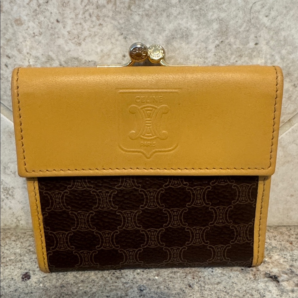 Celine Macadam Bifold Wallet with Kiss-lock
